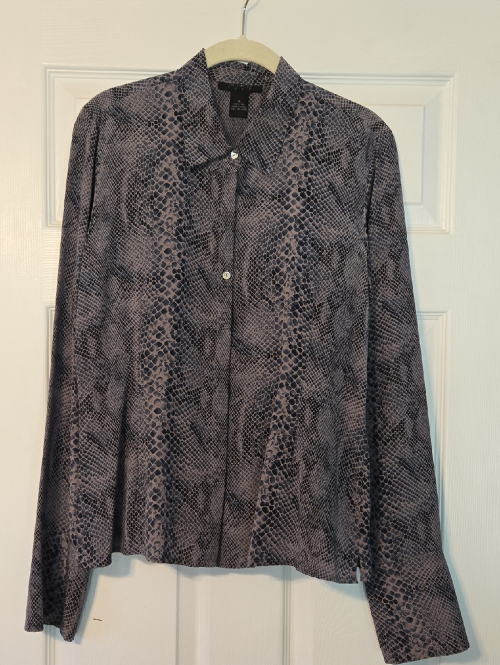 Silk Blouse allover snake-print